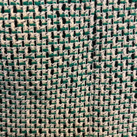 Karl Lagerfeld Green Tweed Fringe Sheath Dress Sz 12 - Picture 16 of 16